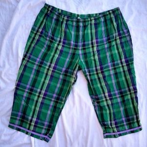 Plaid Green and Purple Women's Pajama Pants
